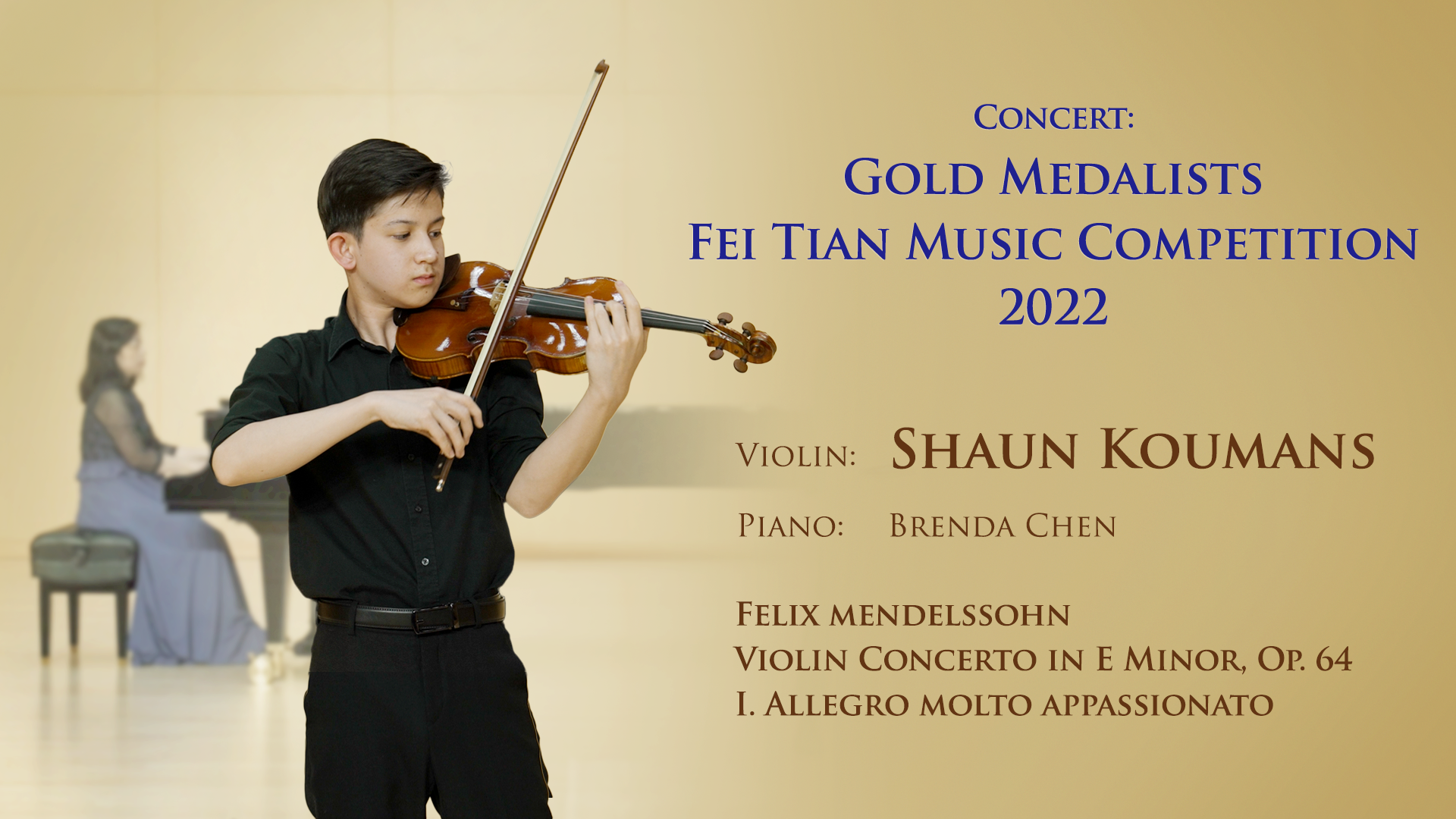 Concert: Gold Medalists of the Fei Tian Music Competition, 2022 (2)  Shaun Koumans